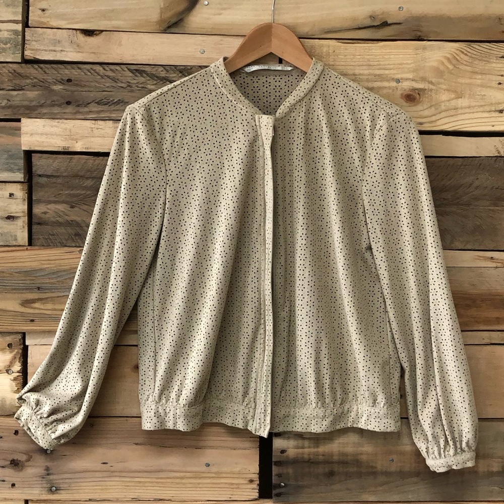 ZARA TRAFALUC faux suede jacket, size S